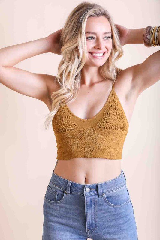 Seamless Padded Textured Brami - Global Village Kailua Boutique