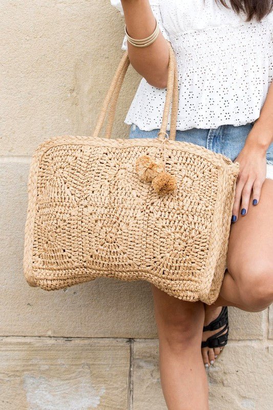 Straw Traveler Tote - Global Village Kailua Boutique