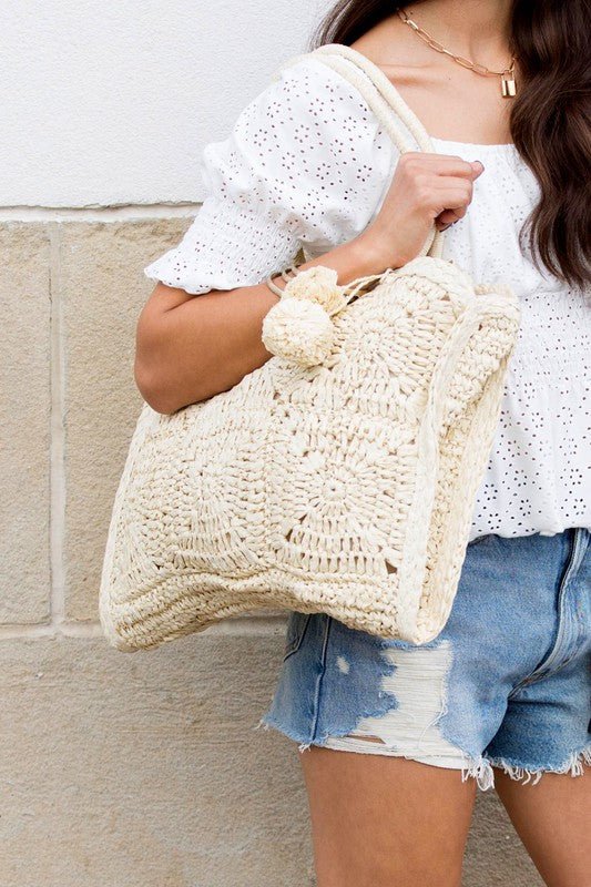 Straw Traveler Tote - Global Village Kailua Boutique