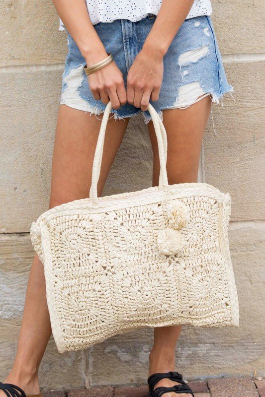 Straw Traveler Tote - Global Village Kailua Boutique