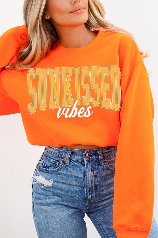 Sunkissed Vibes Graphic Fleece Sweatshirts - Global Village Kailua Boutique