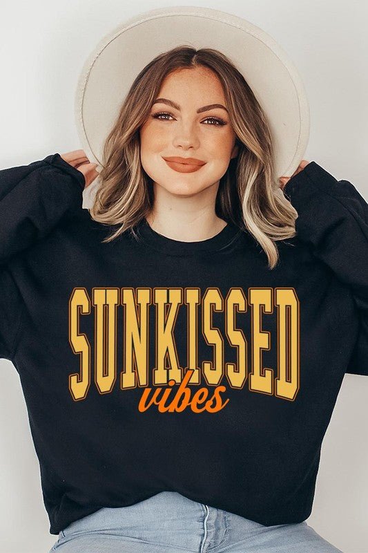 Sunkissed Vibes Graphic Fleece Sweatshirts - Global Village Kailua Boutique