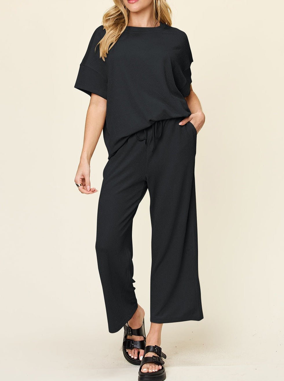 Textured 2pc Lounge Set Global Village Kailua Boutique