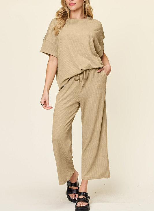 Textured 2pc Lounge Set Global Village Kailua Boutique