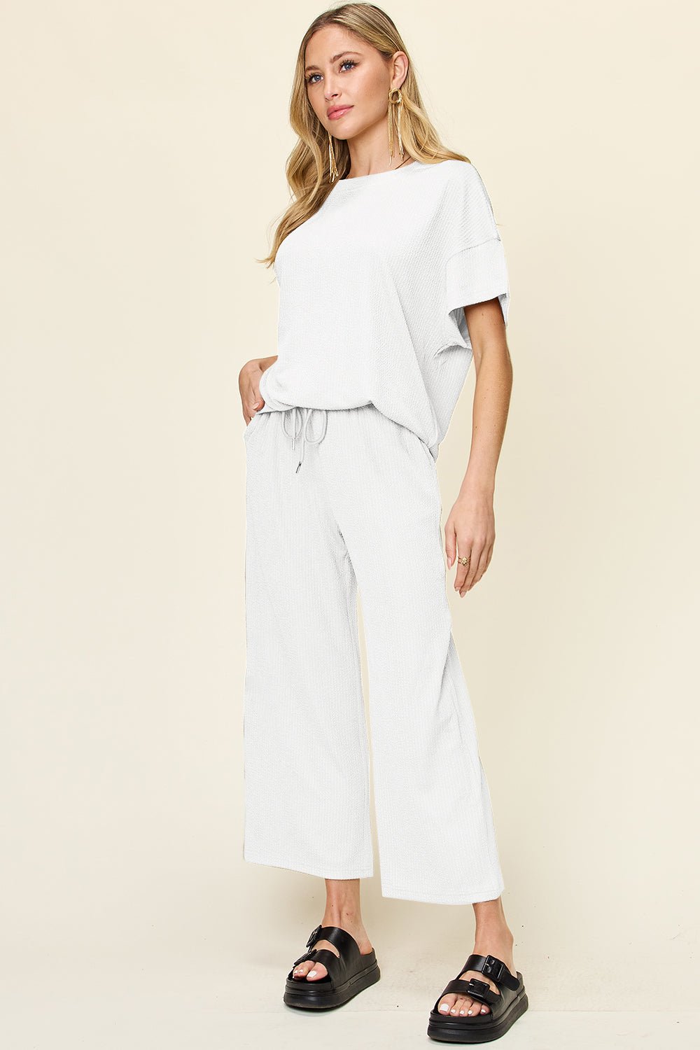 Textured 2pc Lounge Set Global Village Kailua Boutique