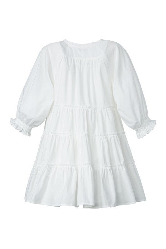 Tiered mini dress with tassel - Global Village Kailua Boutique