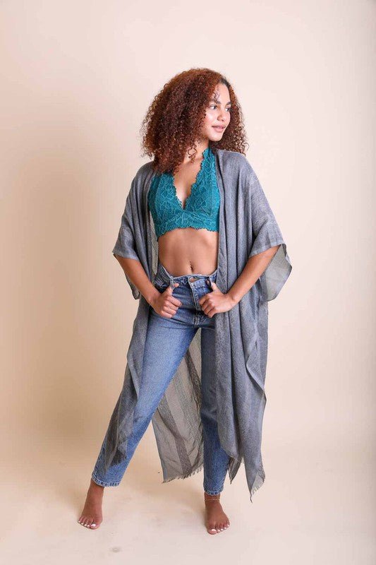 Woven Long Line Tribal Kimono - Global Village Kailua Boutique