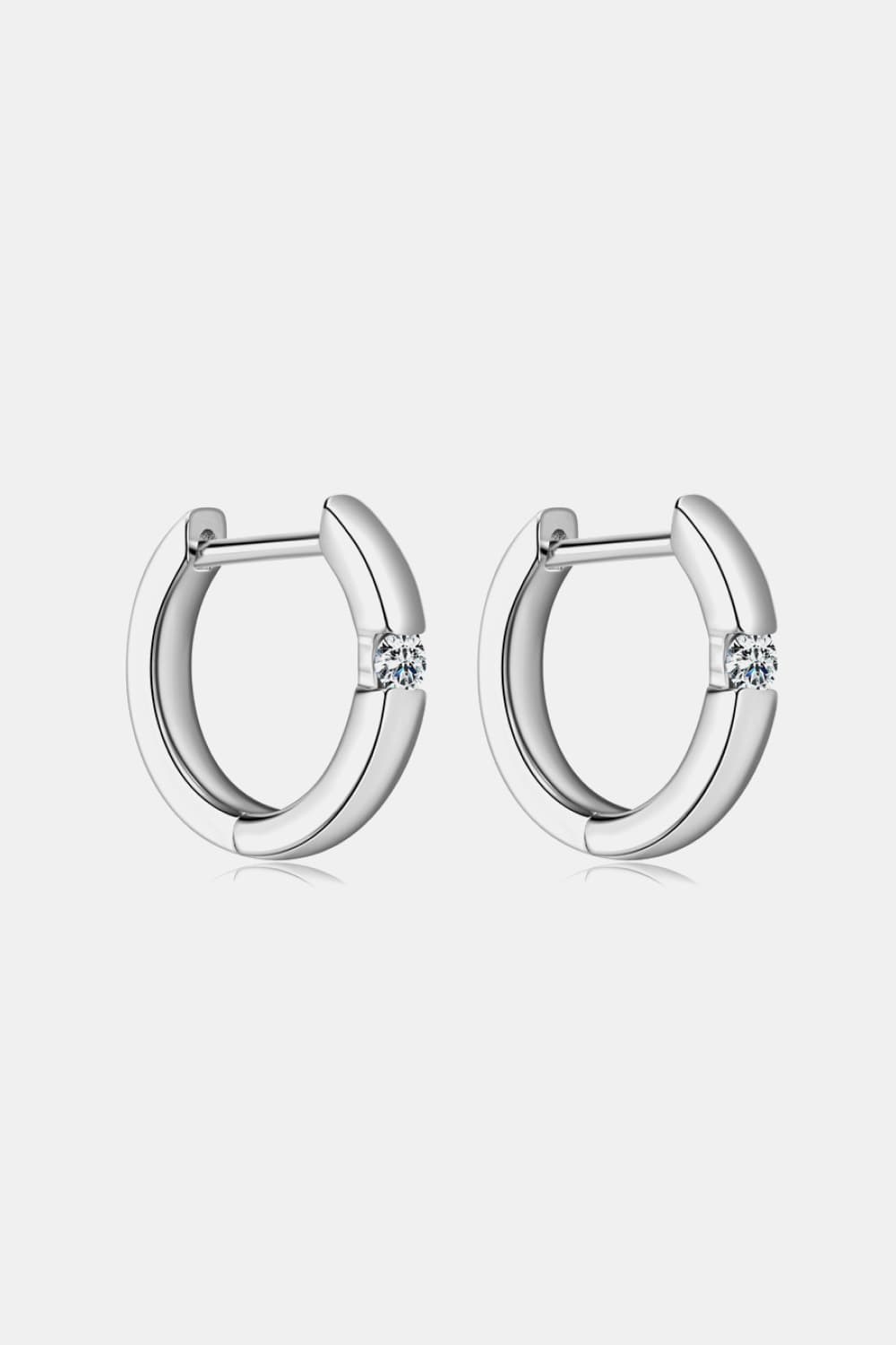 .06 Carat Moissanite Huggie Earrings - Global Village Kailua Boutique