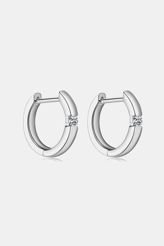 .06 Carat Moissanite Huggie Earrings - Global Village Kailua Boutique