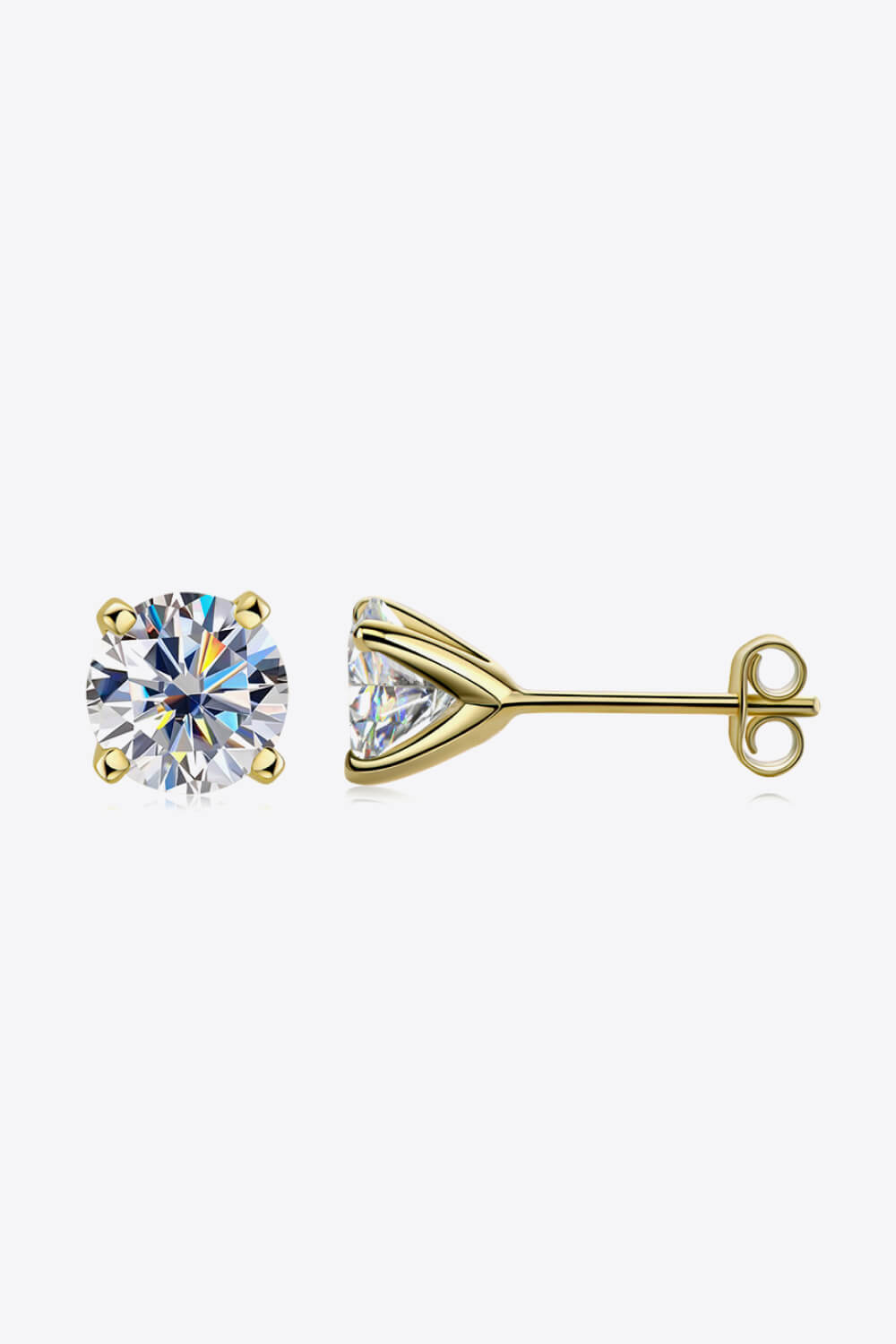 1 Carat Moissanite 4-Prong Stud Earrings - Global Village Kailua Boutique