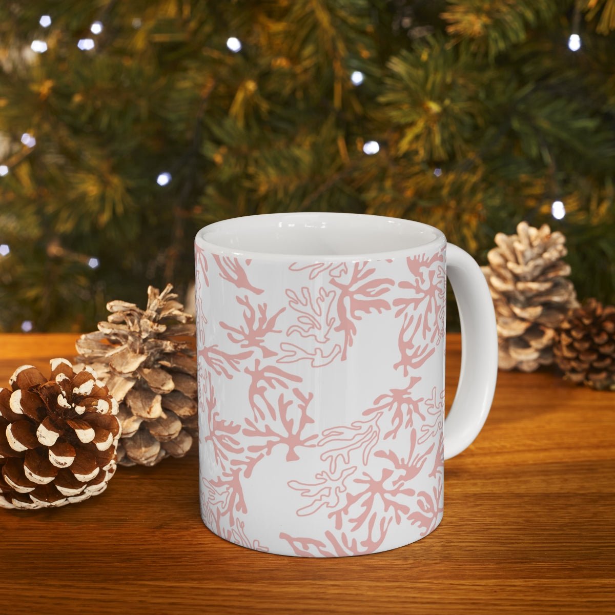 11oz Mug Coral Pink Global Village Kailua Boutique