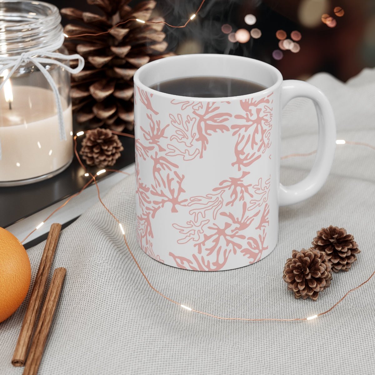 11oz Mug Coral Pink Global Village Kailua Boutique