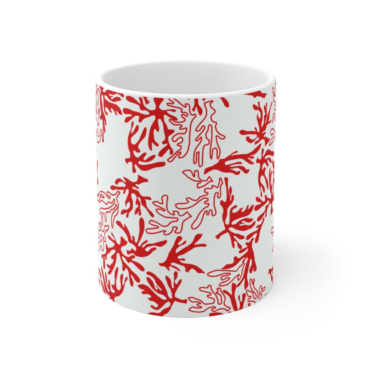 11oz Mug Coral Red Global Village Kailua Boutique
