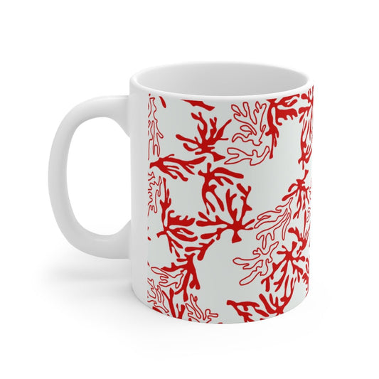 11oz Mug Coral Red Global Village Kailua Boutique