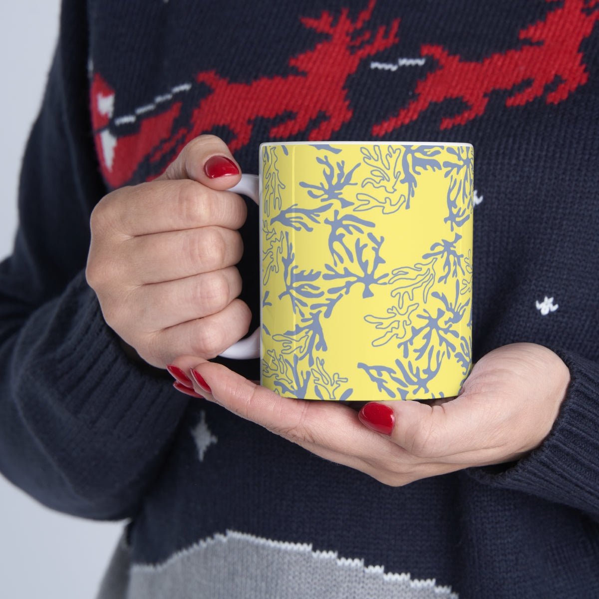 11oz Mug Coral Yellow Global Village Kailua Boutique
