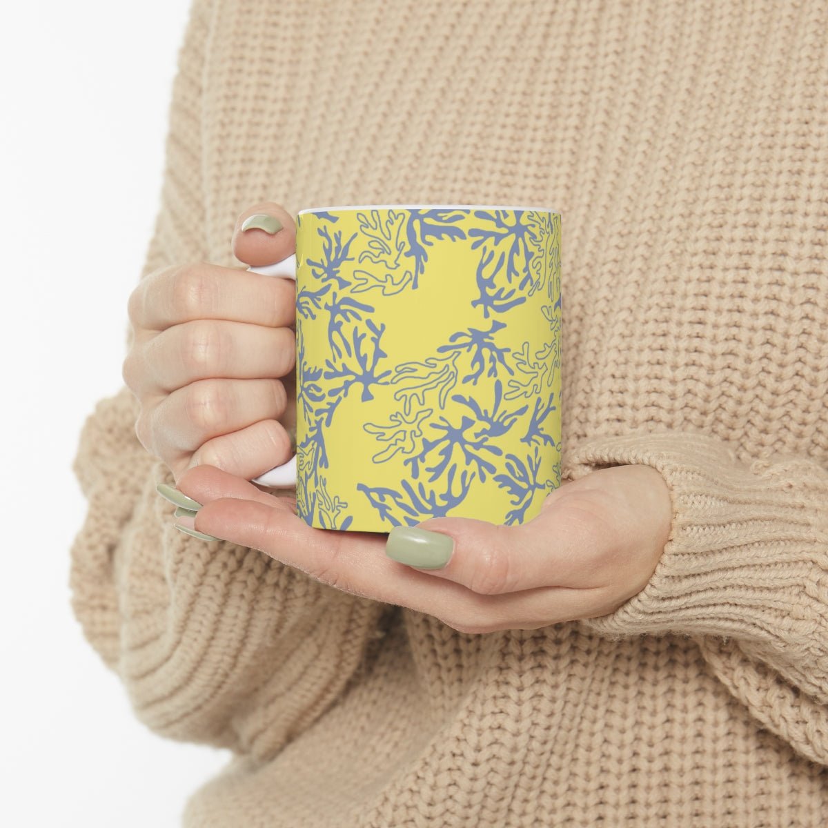 11oz Mug Coral Yellow Global Village Kailua Boutique