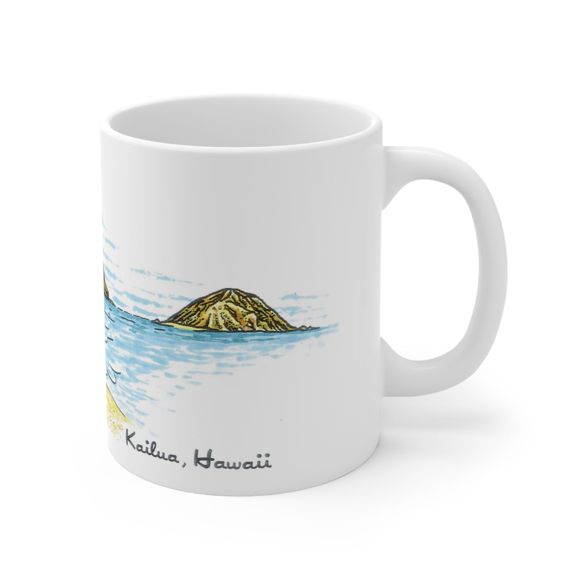 11oz Mug Kaʻōhao Sketch - Global Village Kailua Boutique