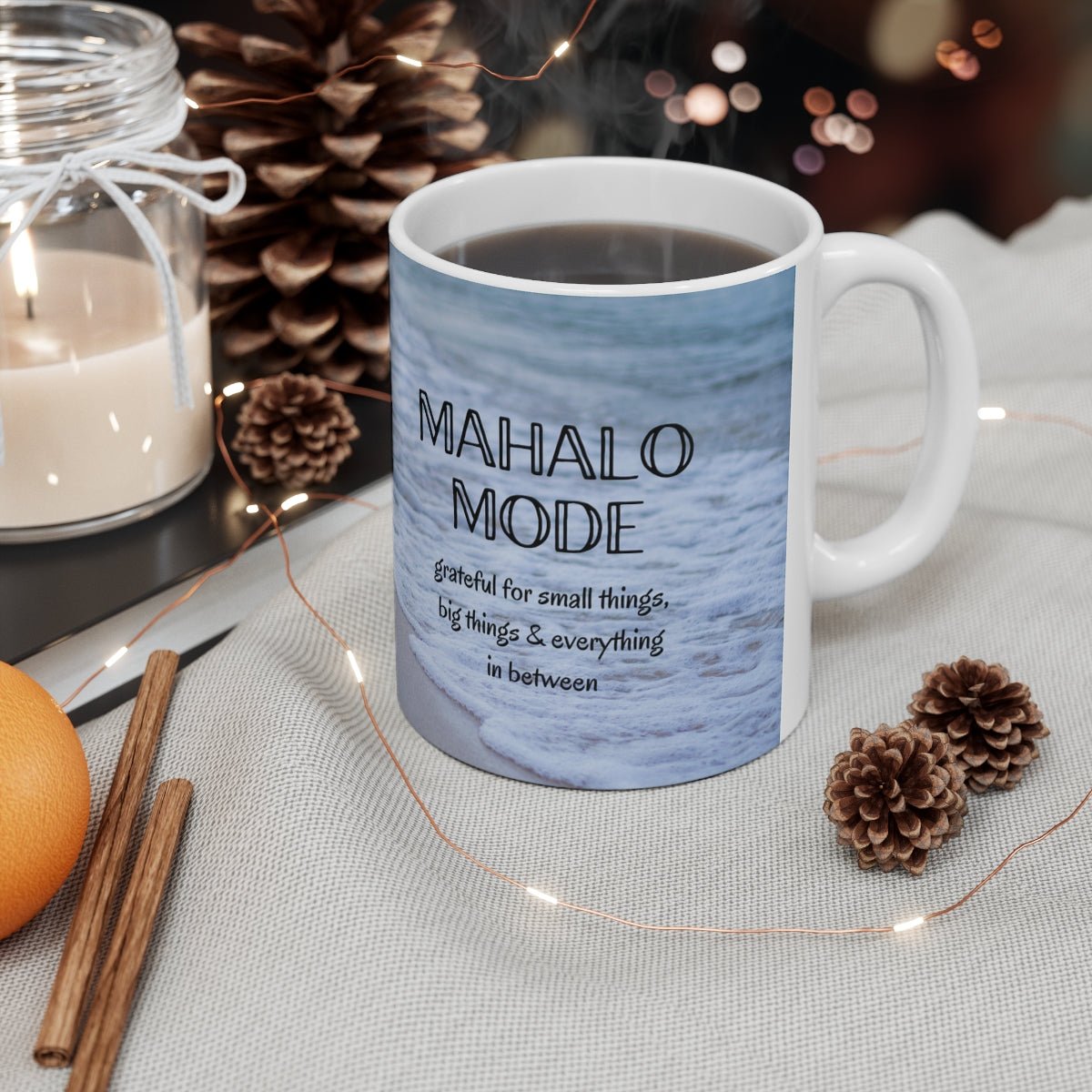 11oz Mug Mahalo Mode Beach Global Village Kailua Boutique