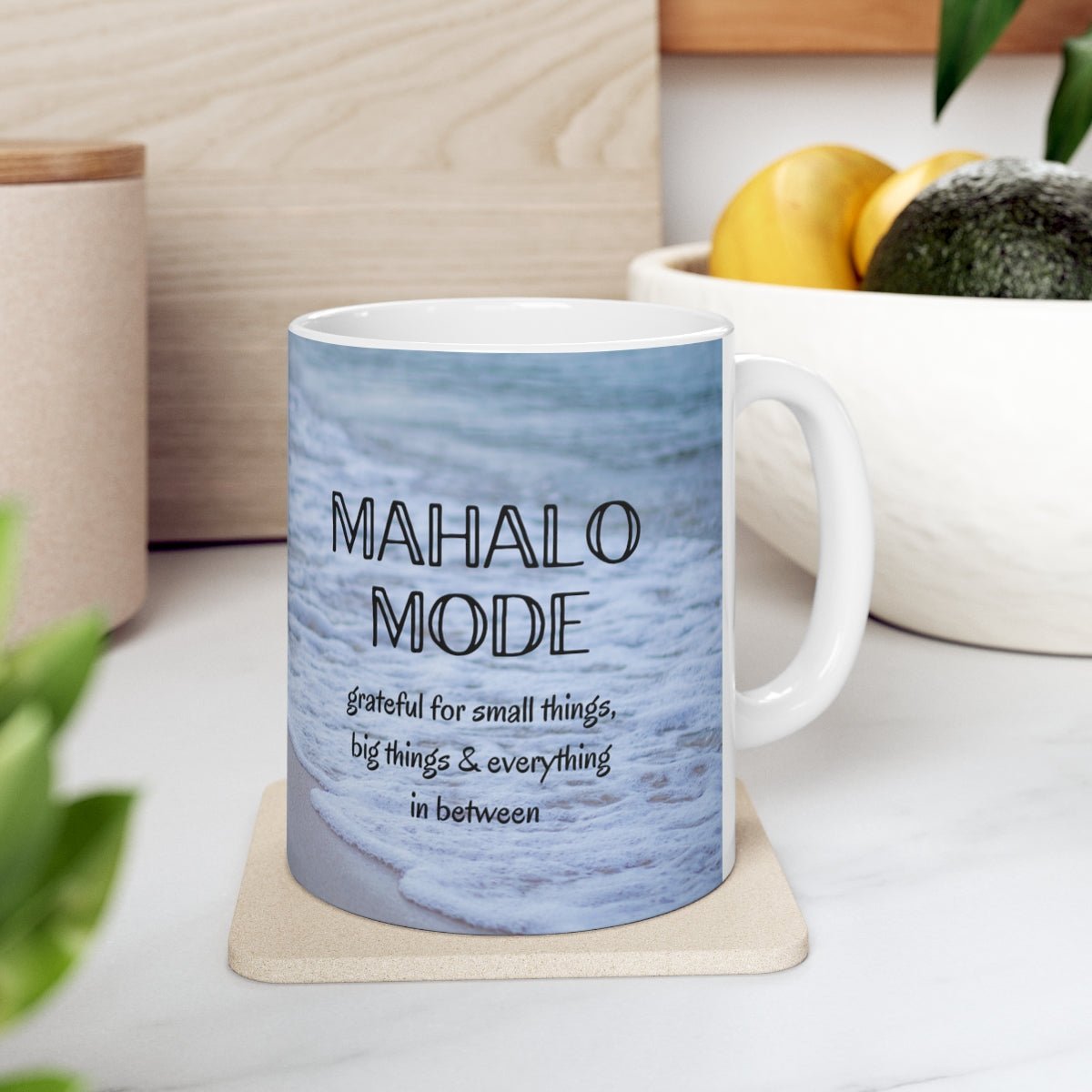 11oz Mug Mahalo Mode Beach Global Village Kailua Boutique
