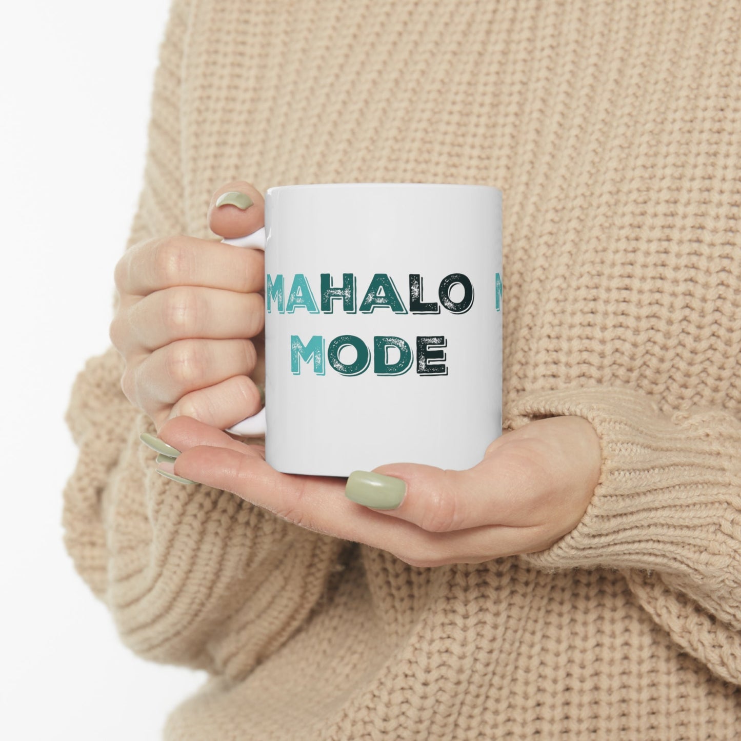 11oz Mug Mahalo Mode Sketch - Global Village Kailua Boutique