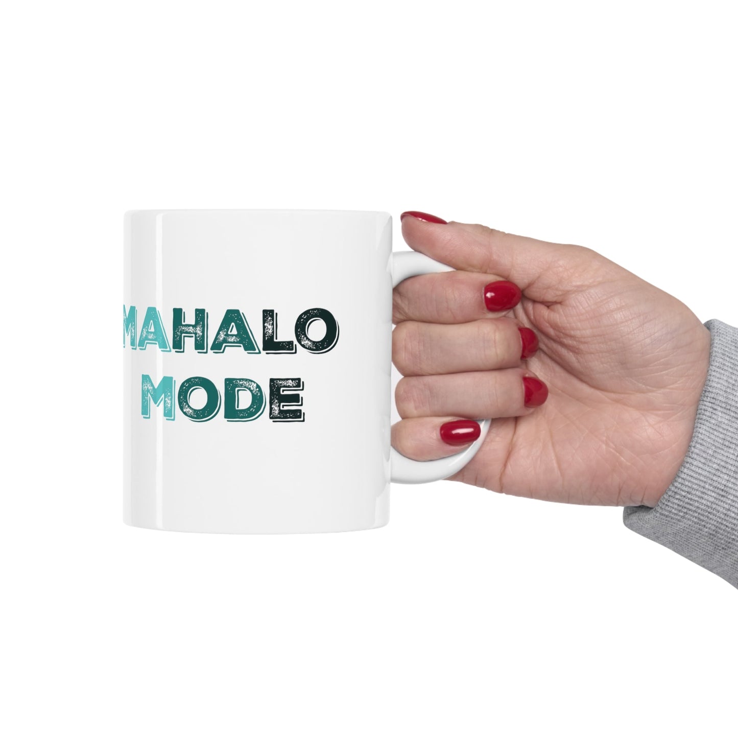 11oz Mug Mahalo Mode Sketch - Global Village Kailua Boutique