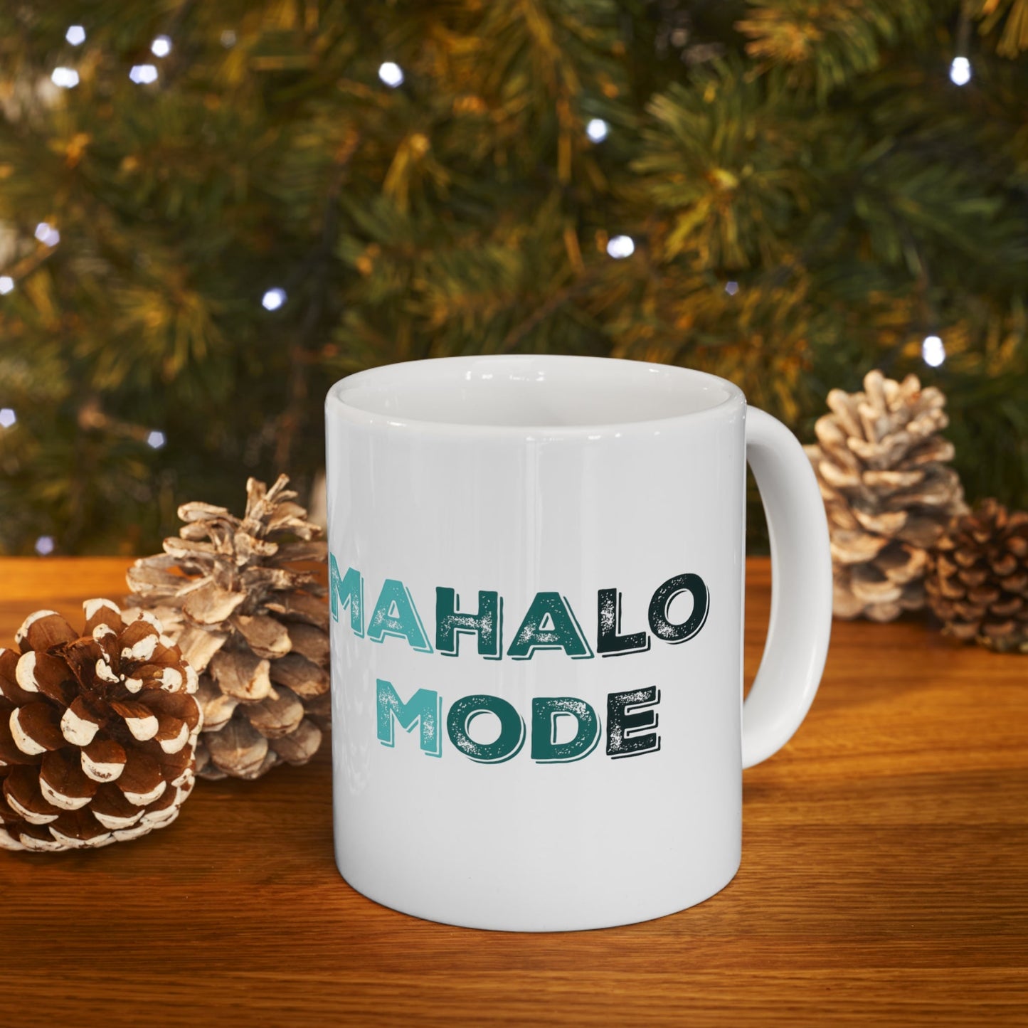 11oz Mug Mahalo Mode Sketch - Global Village Kailua Boutique