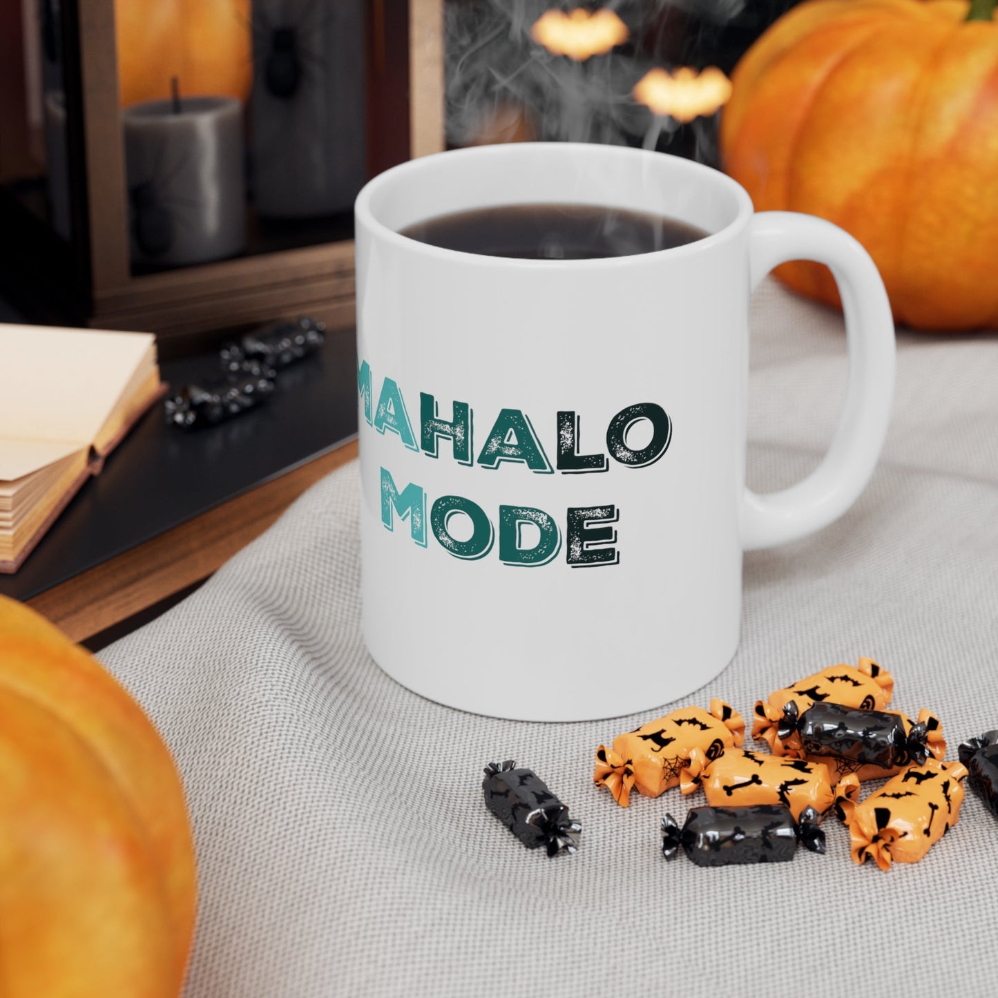 11oz Mug Mahalo Mode Sketch - Global Village Kailua Boutique