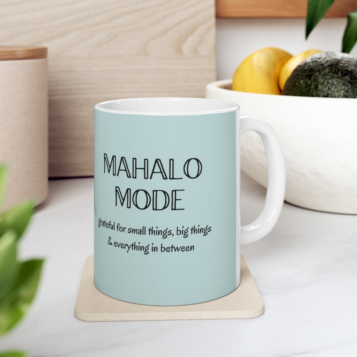 11oz Mug Mahalo Mode Solid Global Village Kailua Boutique