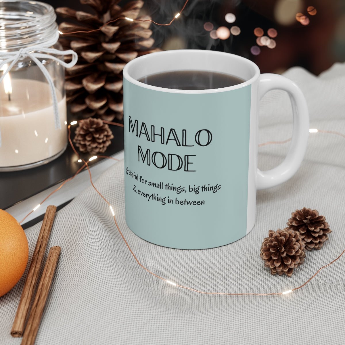 11oz Mug Mahalo Mode Solid Global Village Kailua Boutique