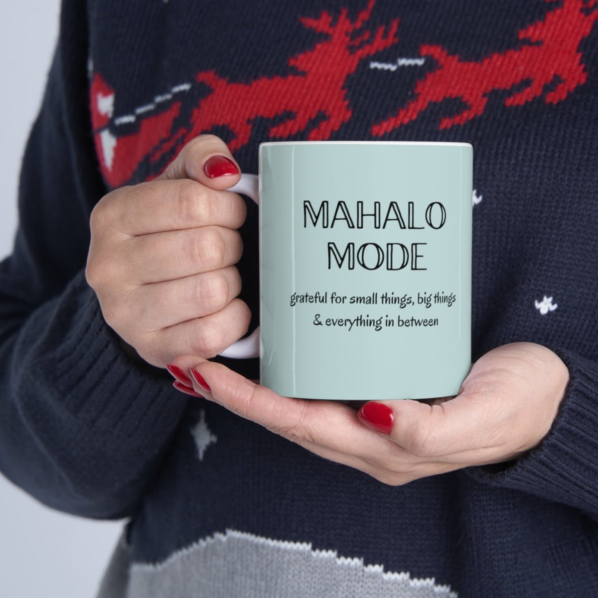 11oz Mug Mahalo Mode Solid Global Village Kailua Boutique