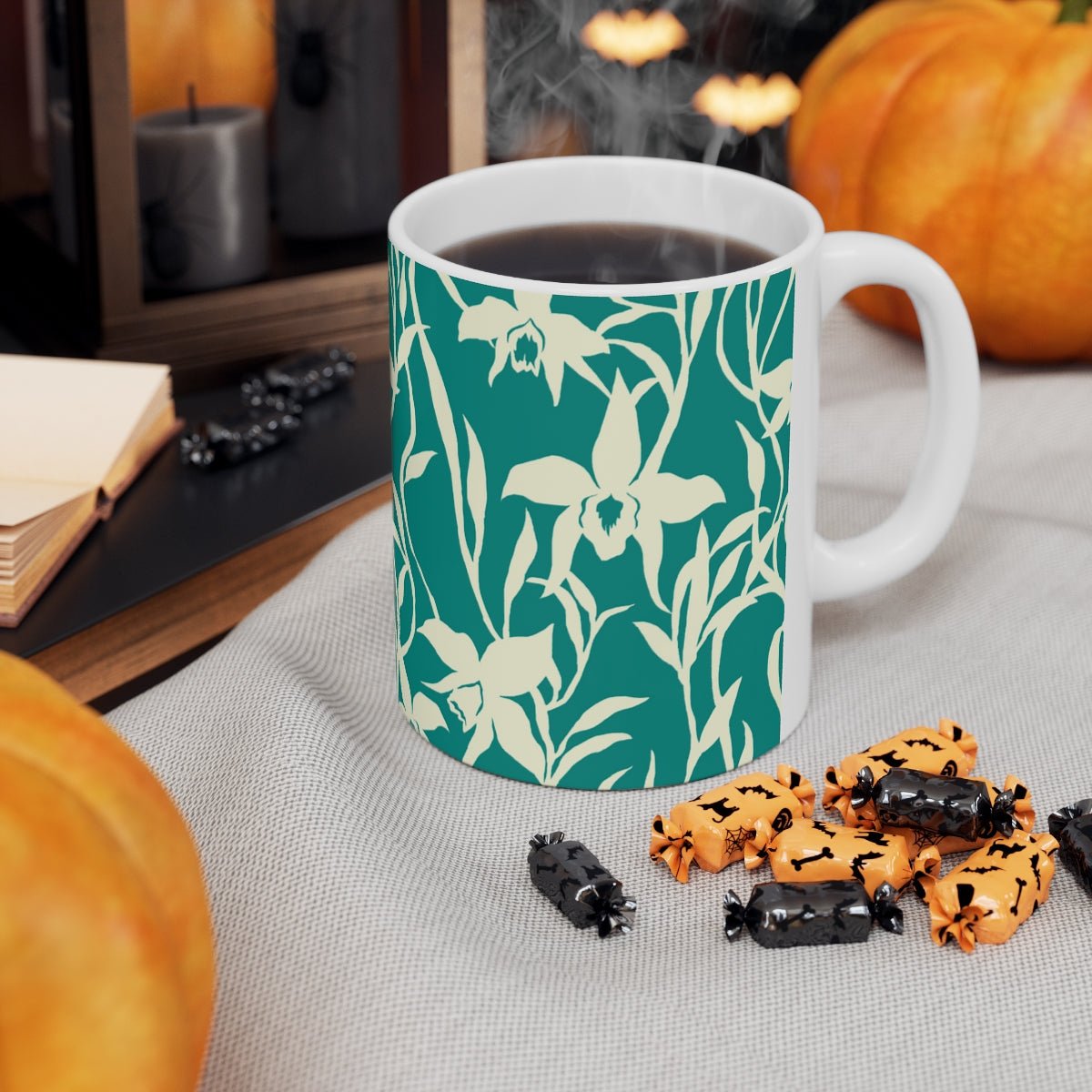 11oz Mug Orchid Teal Global Village Kailua Boutique
