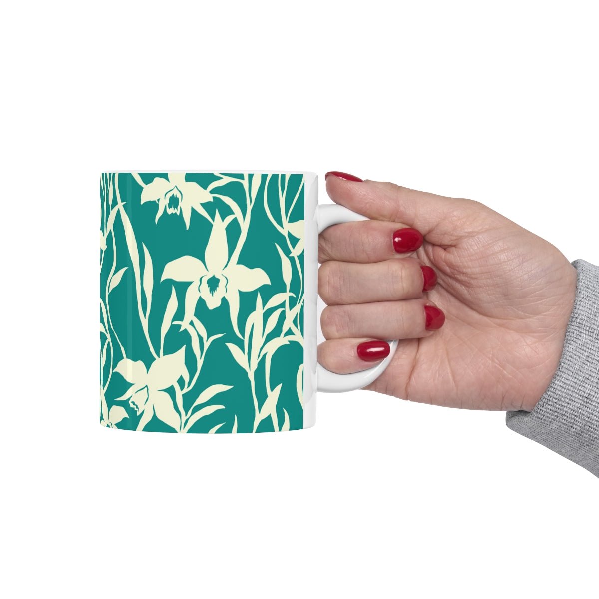 11oz Mug Orchid Teal Global Village Kailua Boutique