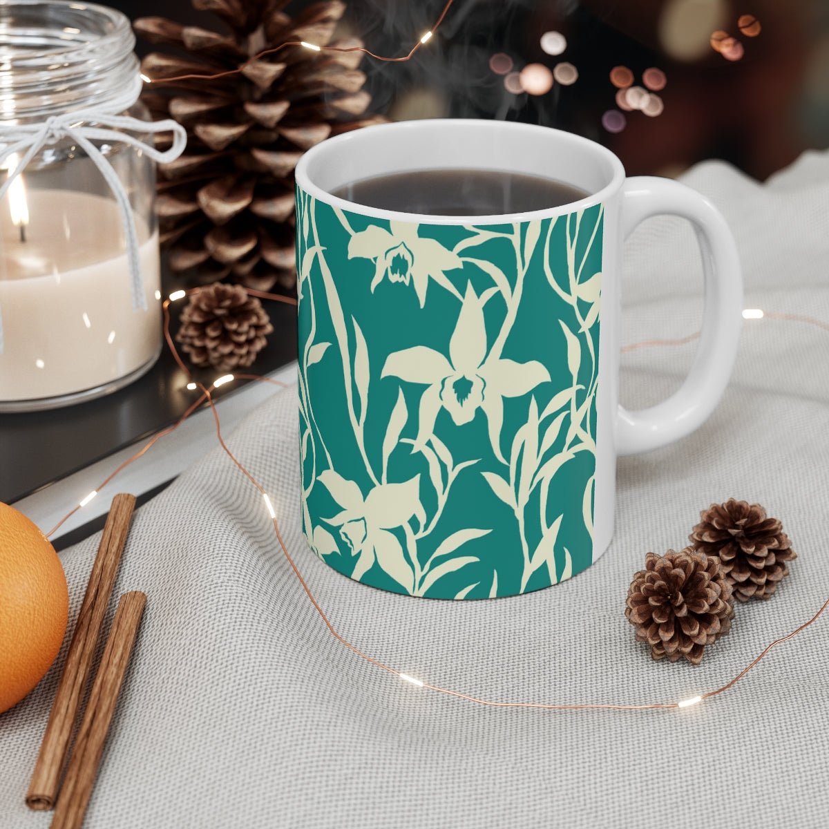 11oz Mug Orchid Teal Global Village Kailua Boutique