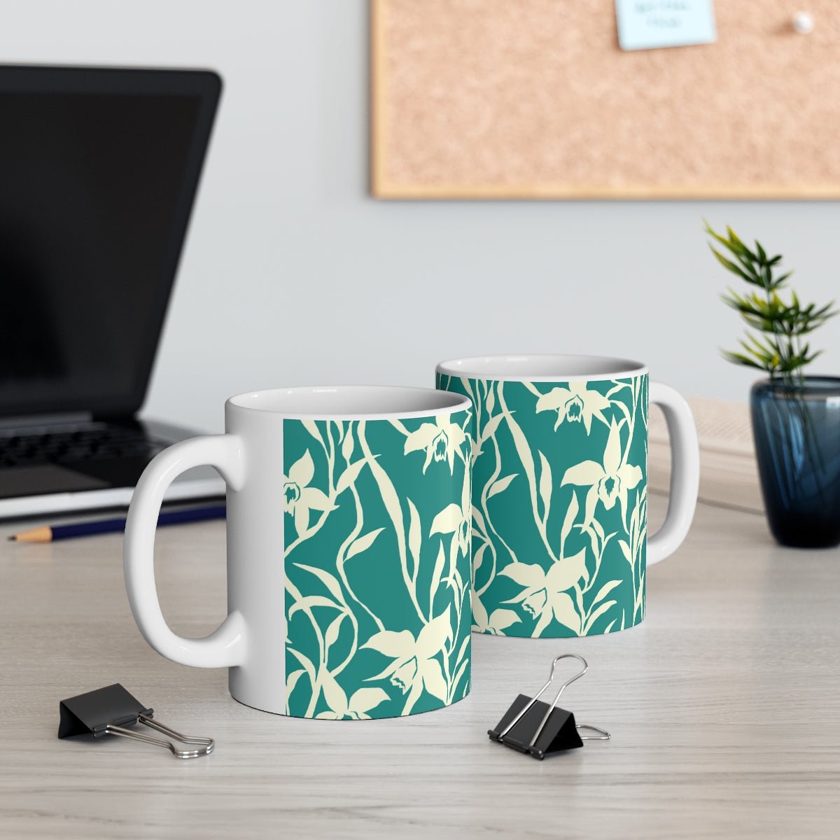 11oz Mug Orchid Teal Global Village Kailua Boutique