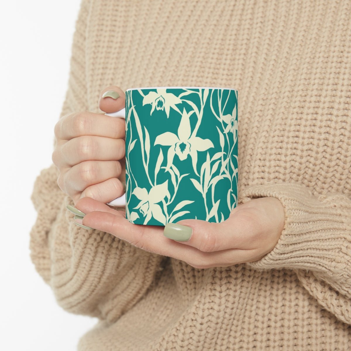 11oz Mug Orchid Teal Global Village Kailua Boutique