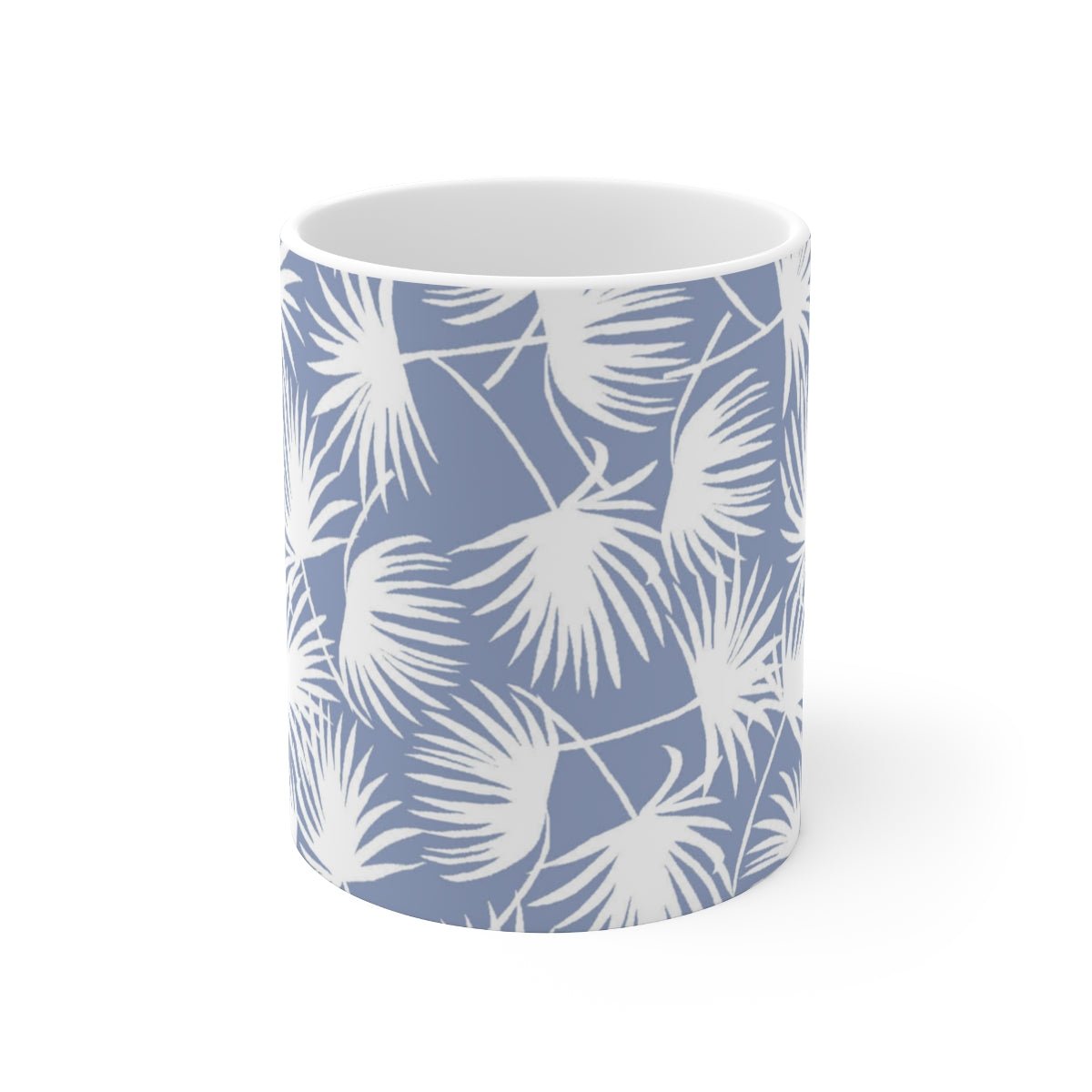 11oz Mug Palm Fan Periwinkle Global Village Kailua Boutique