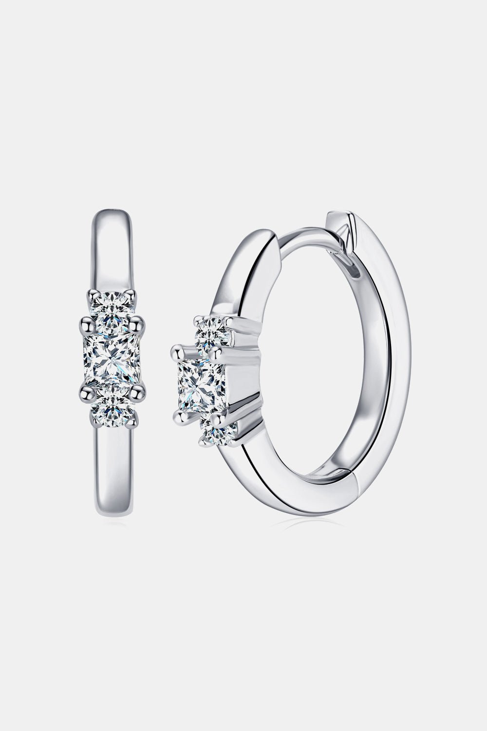 .21 Carat Moissanite Huggie Earrings Global Village Kailua Boutique