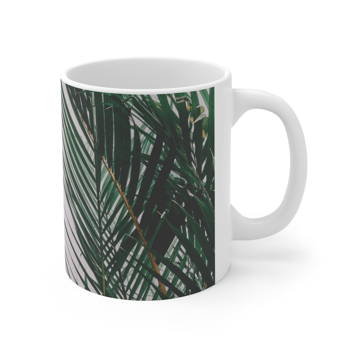 11oz Mug Mahalo Mode Palm Leaf Global Village Kailua Boutique