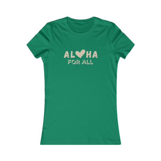 Aloha For All Fitted Tee Global Village Kailua Boutique