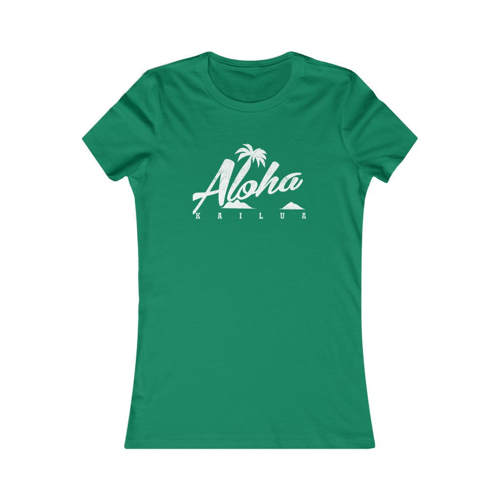 Aloha Script Slim Fit Tee Global Village Kailua Boutique