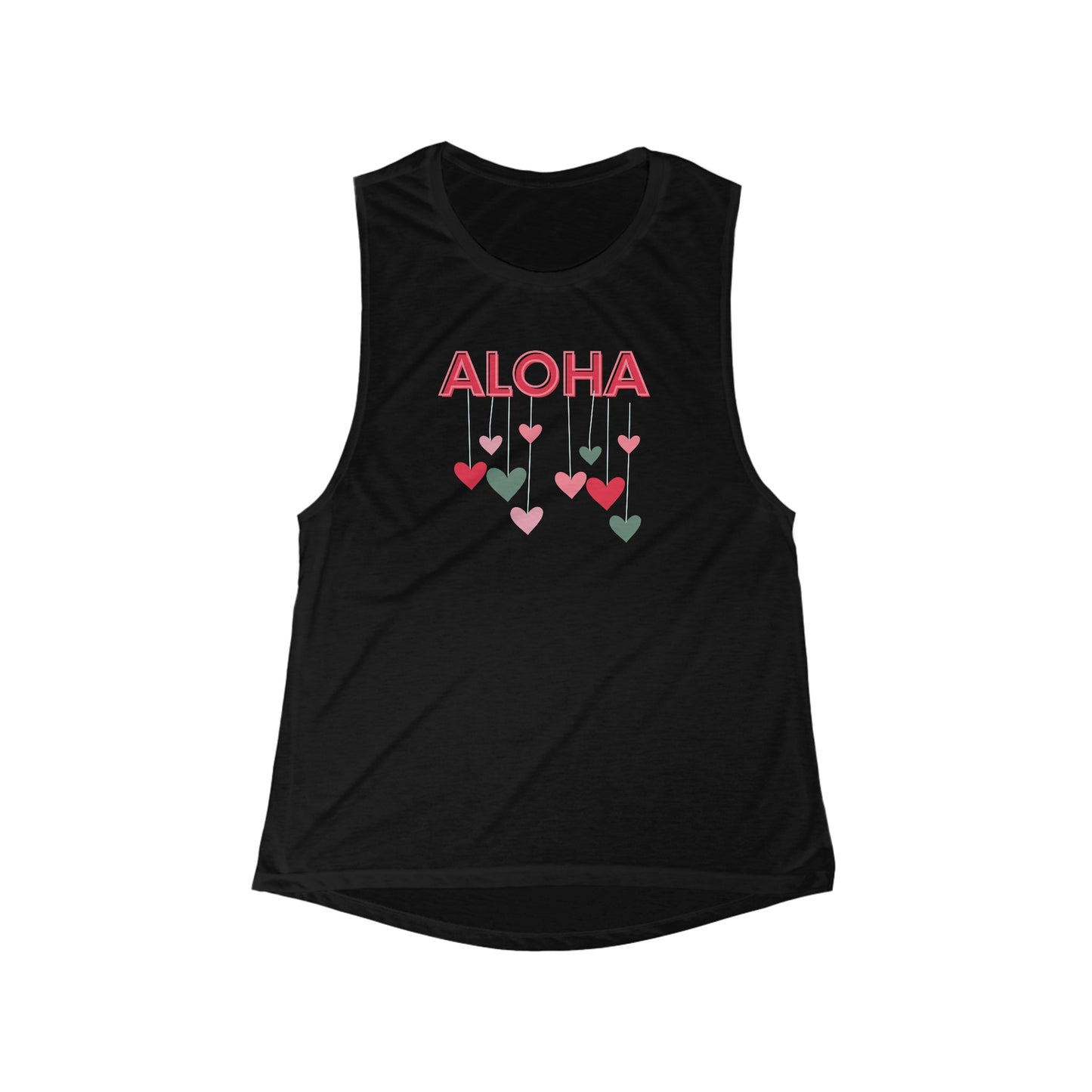 Aloha Drop Women's Flowy Scoop Muscle Tank - Global Village Kailua Boutique