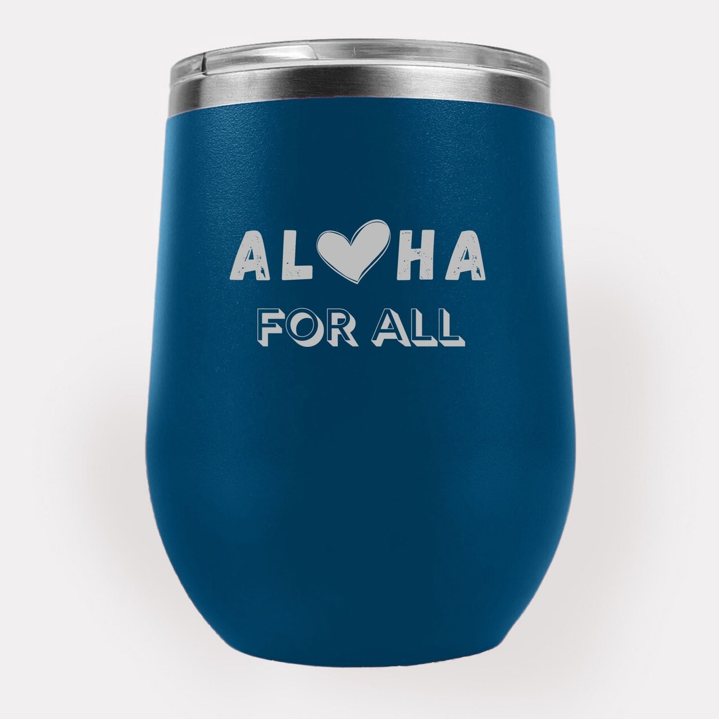 Aloha For All Heart 12oz Etched Tumbler Global Village Kailua Boutique
