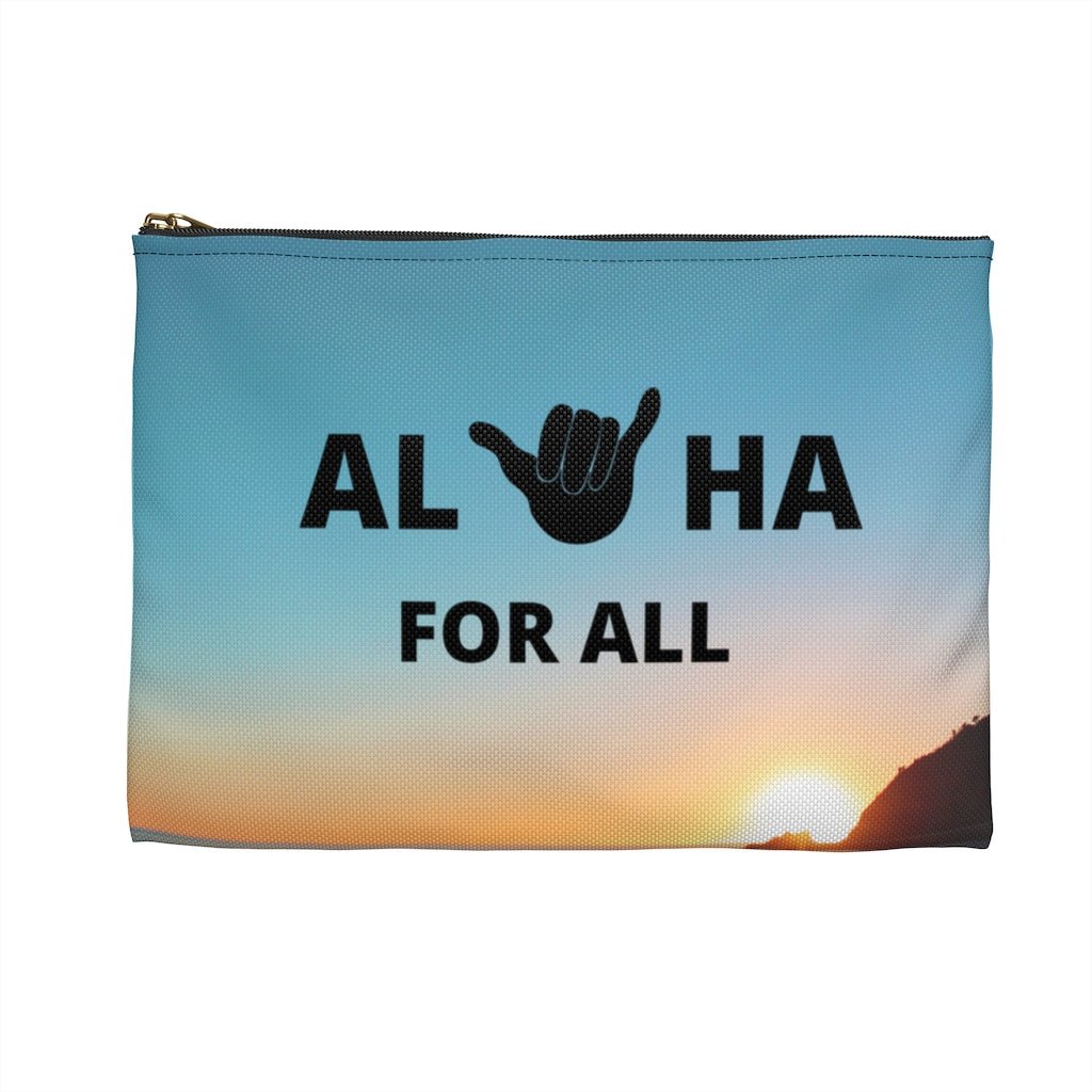 Aloha For All Shaka Zip Pouch Global Village Kailua Boutique
