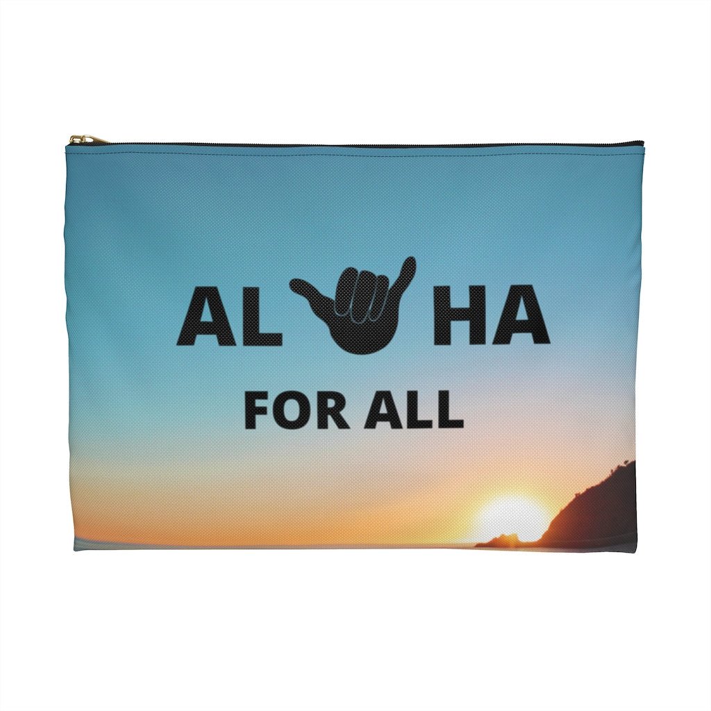 Aloha For All Shaka Zip Pouch Global Village Kailua Boutique