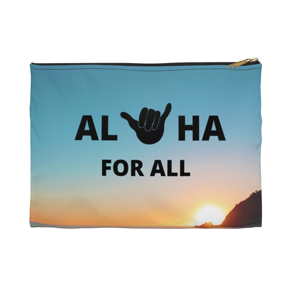 Aloha For All Shaka Zip Pouch Global Village Kailua Boutique