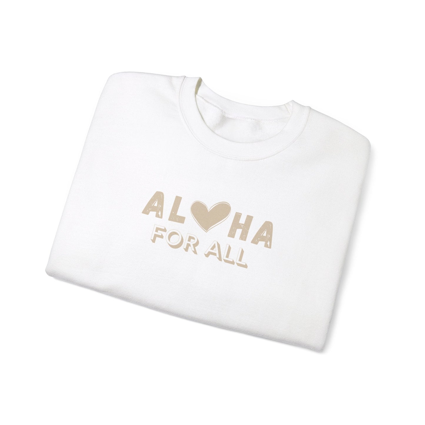 Aloha For All Unisex Heavy Blend Crewneck Sweatshirt - Global Village Kailua Boutique