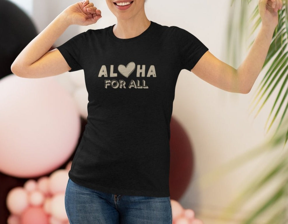 Aloha For All Womenʻs Triblend Tee Global Village Kailua Boutique