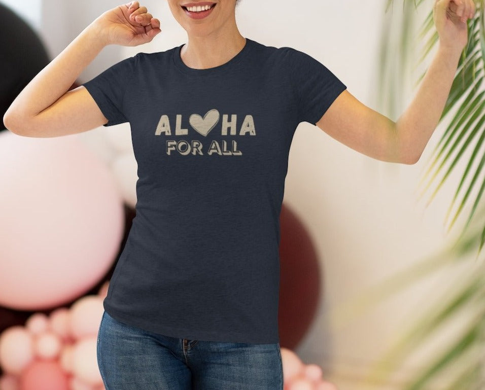 Aloha For All Womenʻs Triblend Tee Global Village Kailua Boutique