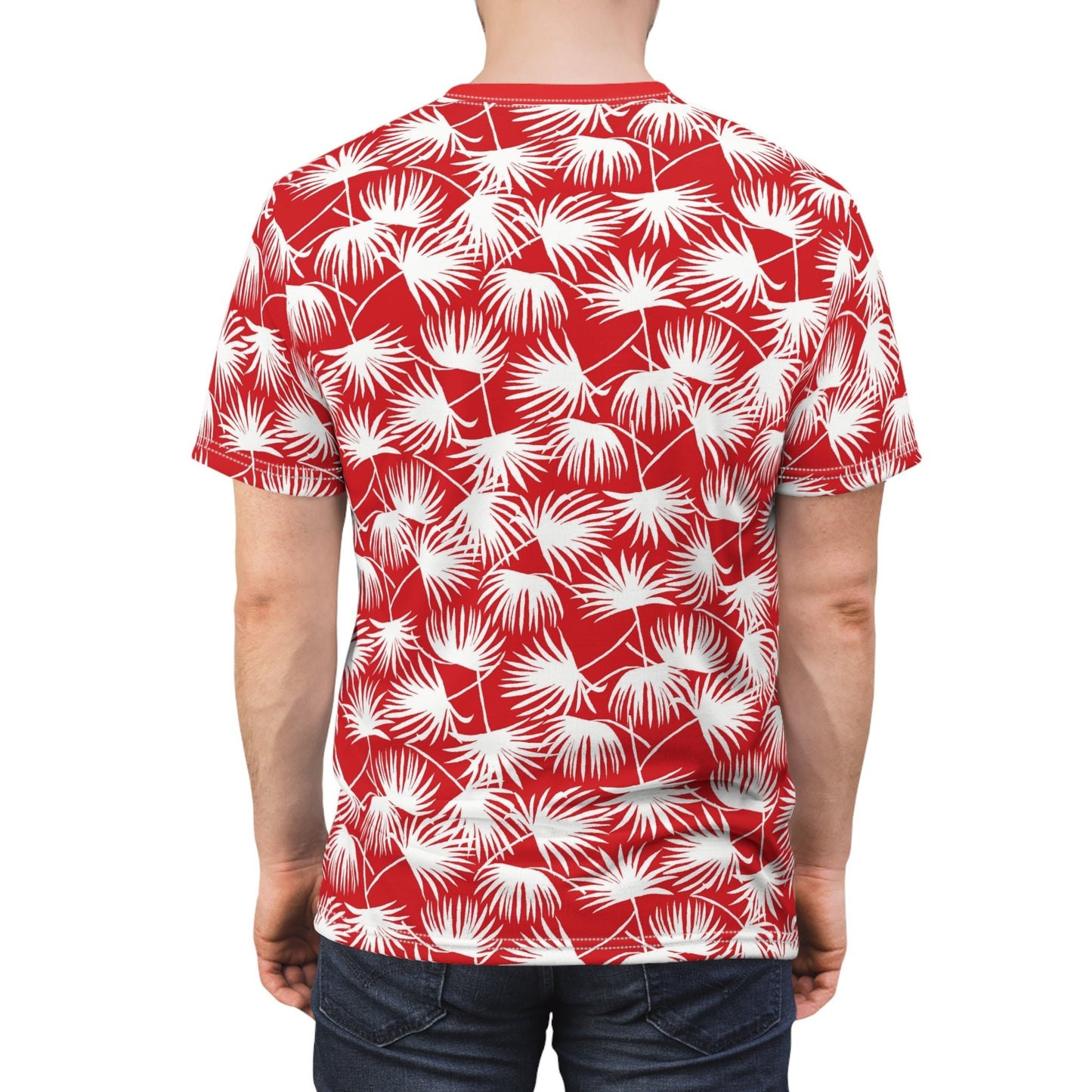 Aloha Kalikimaka Fan Palm Red Unisex Tee - Global Village Kailua Boutique