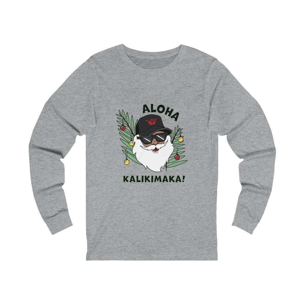 Aloha Kalikimaka Unisex Long Sleeve Jersey Tee - Global Village Kailua Boutique